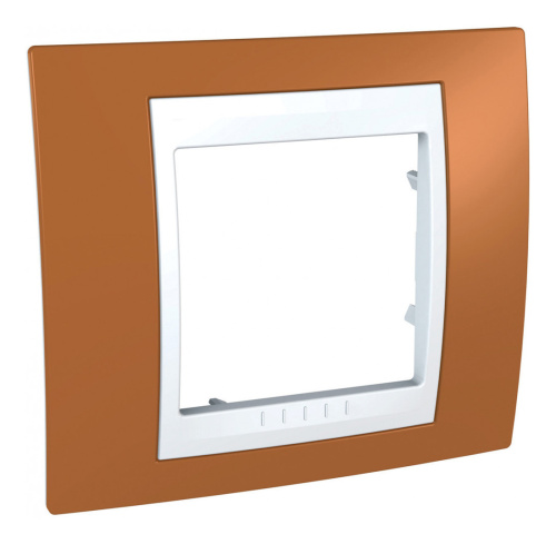 Рамка 1М UNICA оранж/бел. MGU6.002.869 сн/пр Рамка 1М UNICA оранж/бел. MGU6.002.869 сн/пр