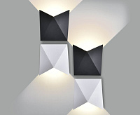 Настенный светодиодный светильник 1517 TECHNO LED BATTERFLY черный IP54 сн/пр