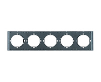 Мия Рамка 5 постов, черный бархат, PFR00-3005-05