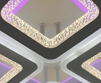 Люстра светодиодная "OVAL DOUBLE RGB" 120W 5S-APP-700x500x72-WHITE/WHITE/BULB-220-IP20