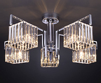 Люстра 10117/5 хром/прозрачный хрусталь