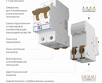 Автоматический выключатель 2P 25А (C) 4,5кА W902P254 Werkel