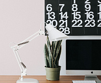 Настольная лампа HT-702W, белый/ никель, металлический