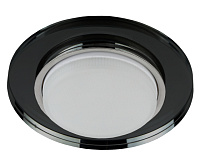 Светильник встраиваемый GX53 черный, стекло DK80 BK