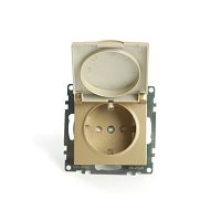 Катрин Розетка 1-ая с/з с крышкой золото GLS16-7112-08