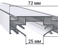 Профиль LumFFerr PL01 72x299,, 5x2000мм сн/пр