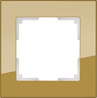 Веркель Рамка на 1 пост (бронзовый/стекло) WL01-Frame-01 сн/пр