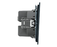 Мия Выключатель 1кл, черный бархат, RSW10-3103-05