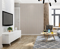 Интерьерная рейка из вспененного полистирола 40*16*2700мм Ясень серый