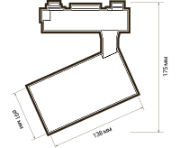 Светильник трековый PTR 1335 35W 4000K BL (черный) IP40 Jazzway