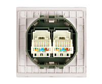 Мия Розетка 2я компьютерная RJ-45, пудровый жемчуг, RST00-3111-08