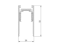 Шинопровод 1м для низковольтных трековых светильников черный CABM1000