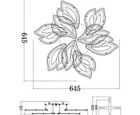 Люстра светодиодная "MEDEA" 120W 9F-RC-645*135 WHITE/WHITE -220-IP20