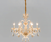 Люстра металл 10097/6 золото/тонированный хрусталь