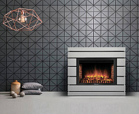 Каминокомплект: Очаг Electrolux EFP/P-3020LS N, портал Moderno 30 шпон белый дуб