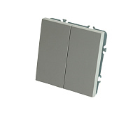 Эмили Переключатель перекрестный 2кл, платиново-серый RSW10-5111-10