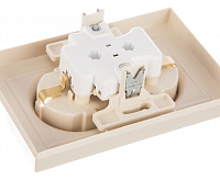 AtlasDesign Беж Розетка 2-ая с/з в сборе ATN000224