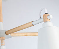 Люстра TR82208/5 WH/LW белый/светлое дерево E27/5 max 40W D780*430