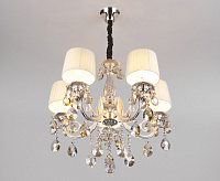 Люстра металл 10098/5 серебро/тонированный хрусталь