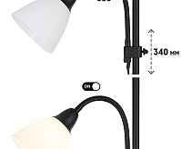 Светильник напольный (торшер) HT-759 B, Е27/Е14 черный