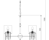 Люстра металл 300/5  сн/пр
