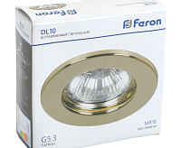 Светильник встраиваемый GU5.3 MR16 DL10 золото