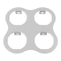 Рамка для светильника 214646 DOMINO ROUND 2х2 MR16 БЕЛЫЙ сн/пр