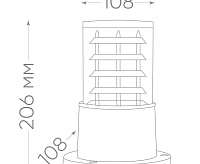 Светильник ландшафтный 60W E27 IP54 DH0800. черный