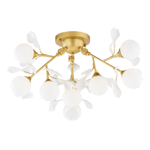 Люстра  2750A/9 SPAY PAINT BRASS+WHITE