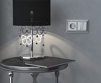 Веркель Рамка на 2 поста (матовый хром) WL07-Frame-02