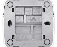 Выключатель 2-клавишный 10А белый EKF EGV10-023-10