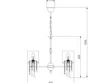 Люстра металл 300/8 сн/пр