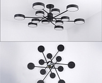 Люстра светодиодная "MATEO" 150W 12R-ON/OFF-1014x250-BLACK/WHITE-220-IP20