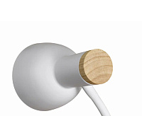 Настольная лампа LOT8055 дерево/белый металл E27