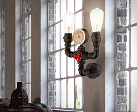 Бра GLOBO 43000W2 E27 2x60W черное золото сн/пр