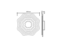 Накладной светильник "FLEXION DOUBLE" 180W R-800-WHITE/SILVER-220V-IP44