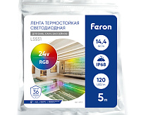 Лента светод 120SMD(4040)/м 14.4Вт/м 24V 5000*13*13мм RGB, IP68 LS551