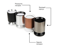 Насадка  для светильника D60 mm N6102  SBK черный песок сн/пр