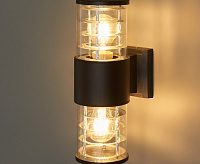 Настенный светильник TECHNO 2xE27 IP65 черный düwi 24392 2