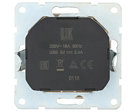 LK60 Розетка 1-ая с/з 2 USB разъема бежевый 868001-1