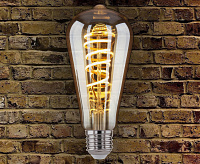 Лампа светодиодная Decor filament FDL 8W 3300K E27 ST64 спираль тонированный BLE2717