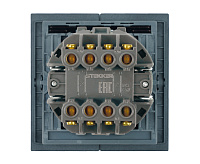 Мия Переключатель перекрестный 2кл, черный бархат, RSW10-3111-05