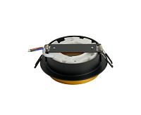 Светильник встраиваемый GX53 DL507 15W черный/золото, круг