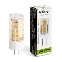 Лампа светодиодная  5W G4 230V 4000K LB-432 (Feron)