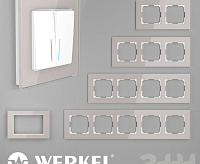 Веркель Рамка на 1 пост (дымчатый/стекло) W0011117