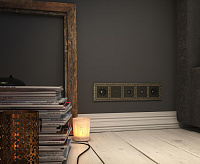 Веркель Рамка на 5 постов (белое золото) WL07-Frame-05