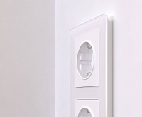 Веркель Рамка на 2 пост (белый Acrylic) W0022701