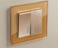 Веркель Рамка на 1 пост (бронзовый/стекло) WL01-Frame-01 сн/пр