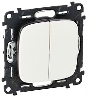 Valena ALLURE Выключатель 2-кл c лиц панелью безвинт зажимы бел 752705 Valena ALLURE Выключатель 2-кл c лиц панелью безвинт зажимы бел 752705
