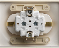 GLOSSA Розетка 2-ная с/з моноблок перламутр GSL000624